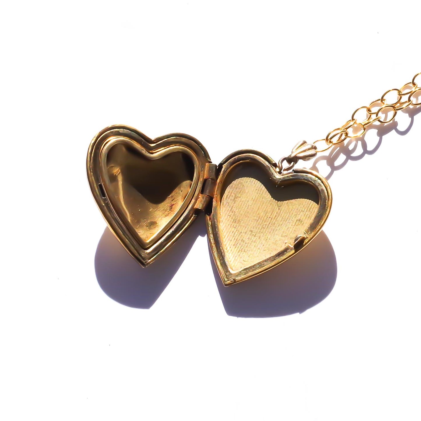 HEART LOCKET NECKLACE / DOUBLE HEART 2 / 14KGF