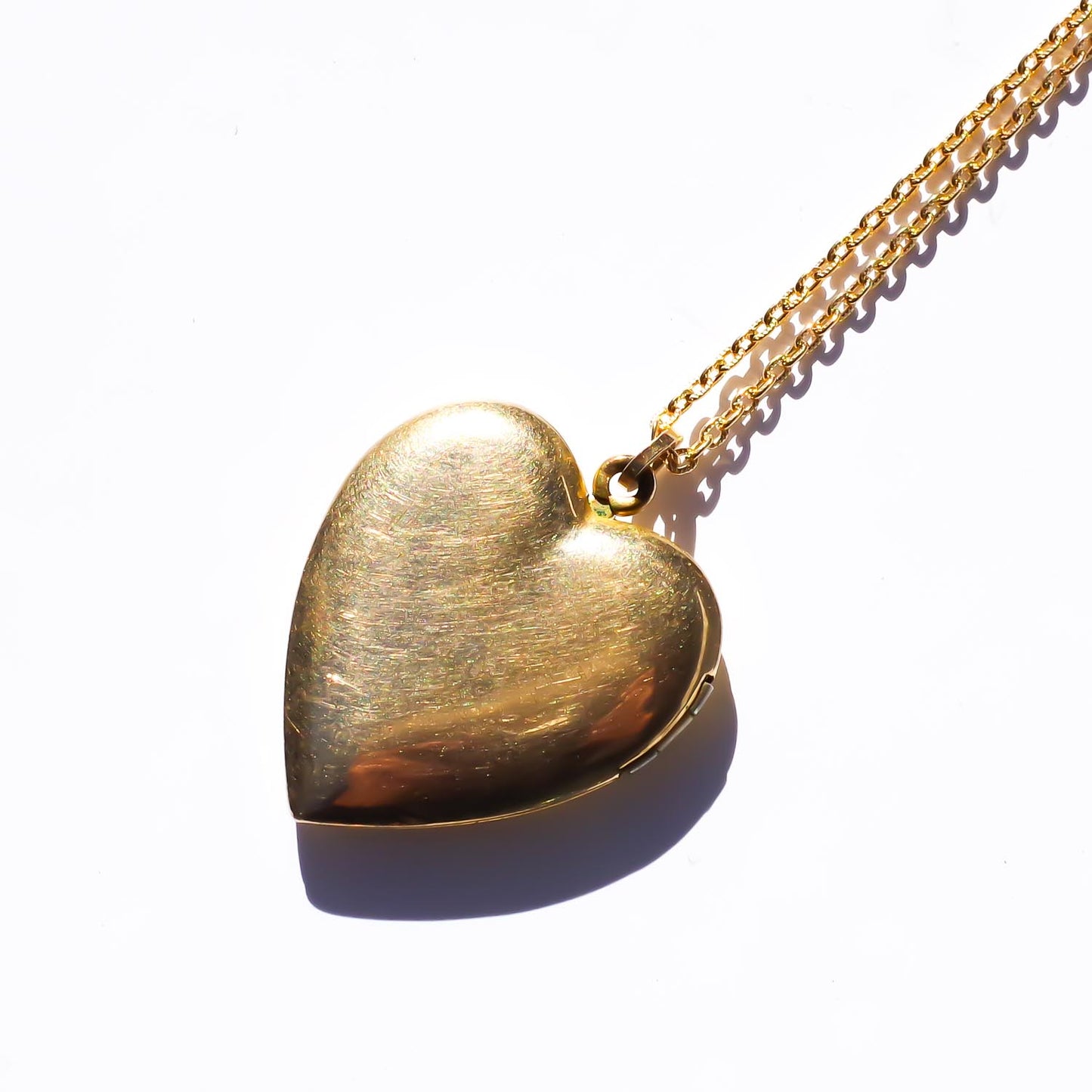 HEART LOCKET NECKLACE / FLOWER STAR / 14KGF