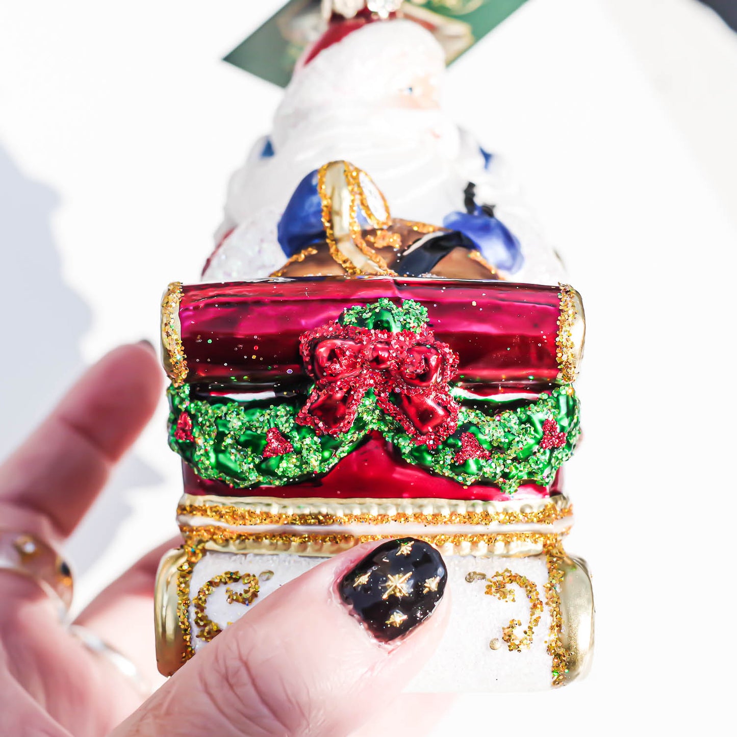 XMAS ORNAMENTS / SANTA IN SLEIGH / USA