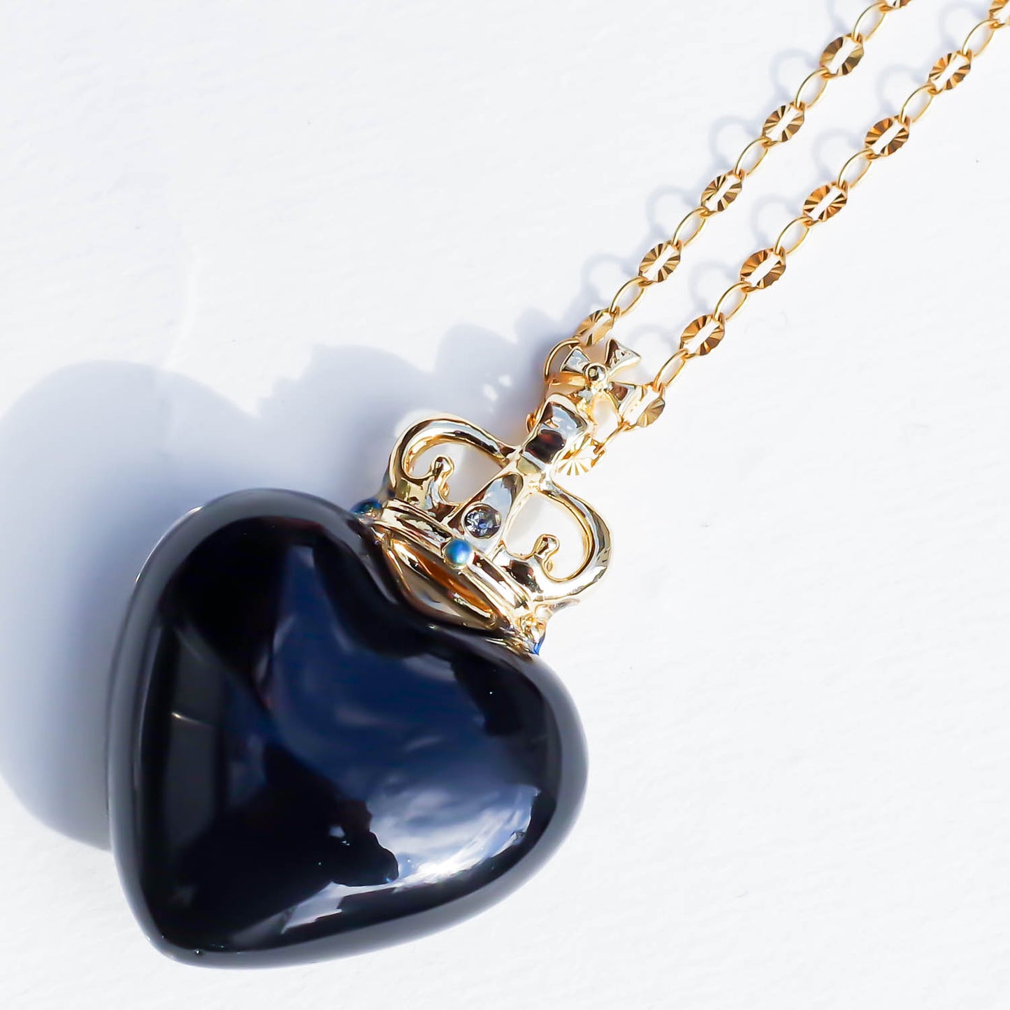 EYE BIG HEART NECKLACE / BLACK