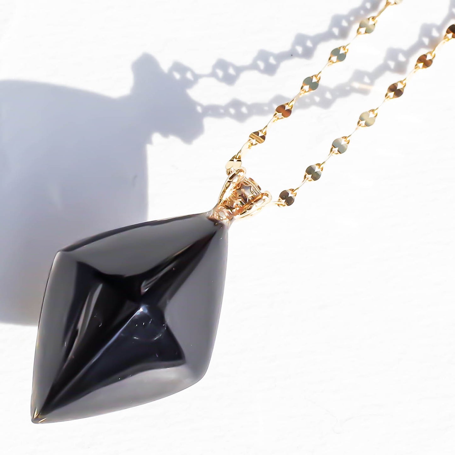 EYE NECKLACE / BLACK / DIAMOND