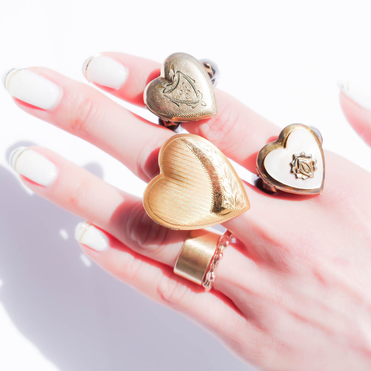 HEART LOCKET RING / BIG HEART / #13 / 14KGF